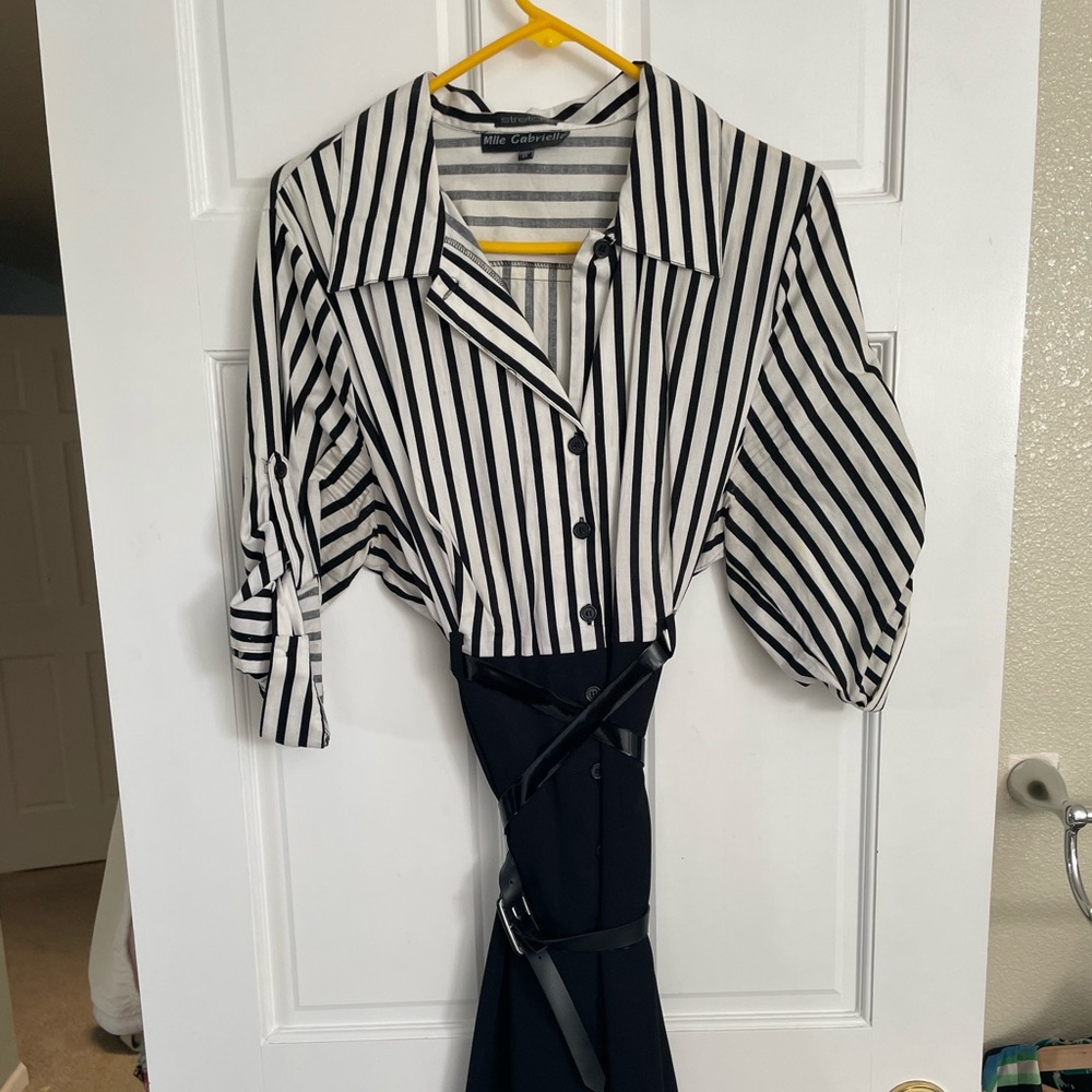 Black and White Stripe Dress